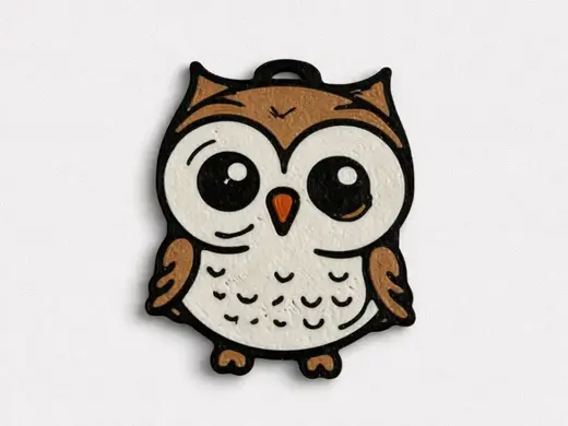 Cute Owl Cartoon Style Keychain