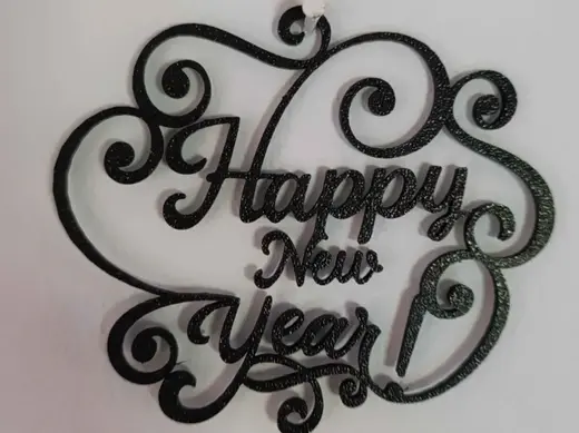happy new year wall decor 2d