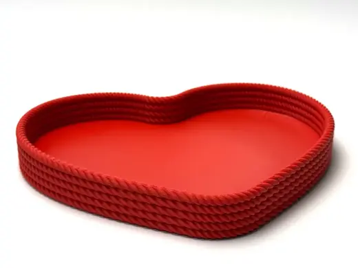 Heart Tray with Rope Texture