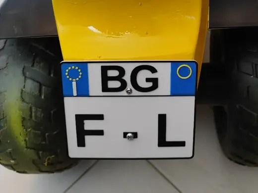 Customizable European Motorcycle Plate