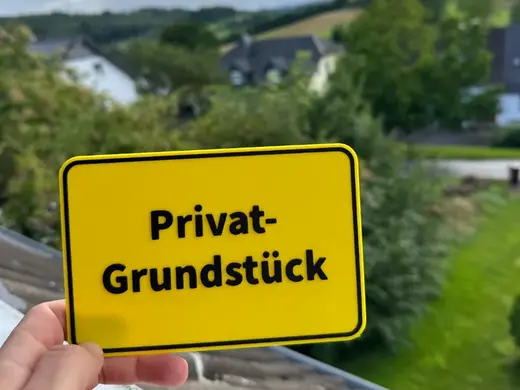Privatgrundstück Schild