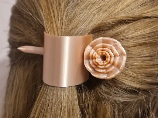 Haarnadel / Haarspange Edel mit Blüte
