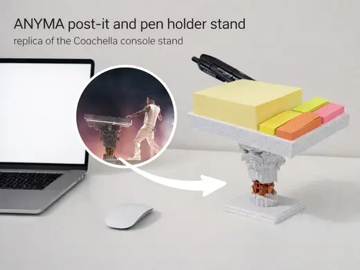 ANYMA post-it pen holder stand - Coachella stage