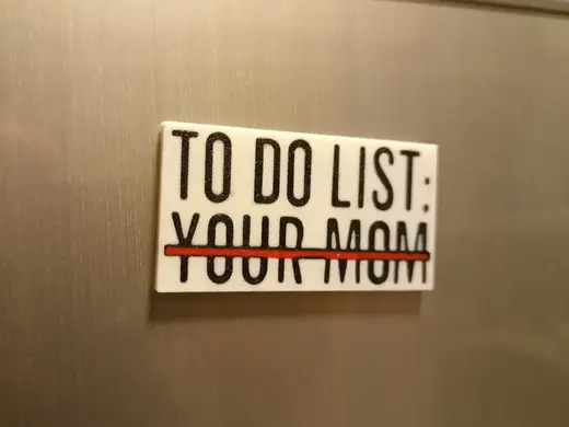 Kühlschrankmagnet to do list