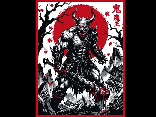 Japanese Oni Warrior Hueforge
