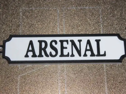ARSENAL street sign keychain
