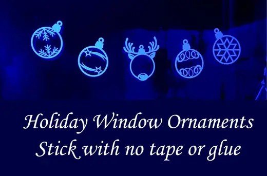 2 layer Holiday Window Ornaments Collection