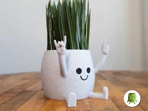 Happy Sitting Pot Horns Hand