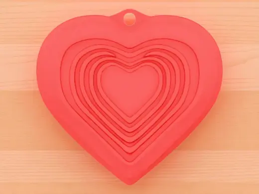 Heart 3D Keychain – Printable STL