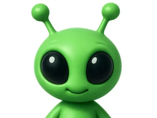 Cute Baby Alien Swatch & Desktop Buddy