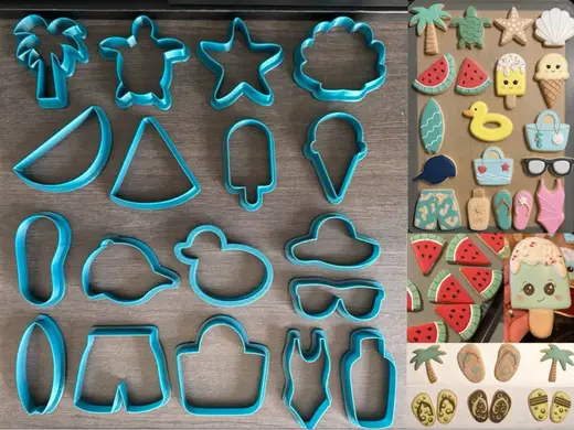 summer cookie cutter (set of 18 x 6cm or 9cm)