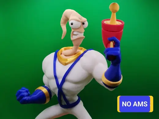 Earthworm Jim – Tribute Statue (No AMS)