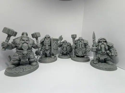 The Stoneforge Brotherhood – 5 x Dwarven Minis