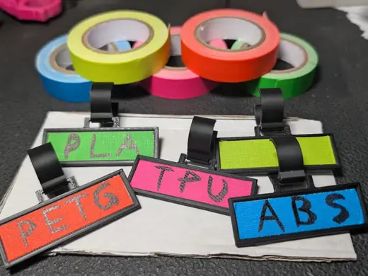 Filament Shelf Label for 3/4" / 19mm Pole Shelves