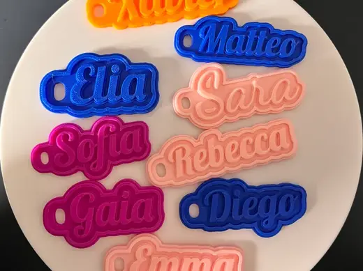 Portachiavi nome Aranza 2 colori AMS