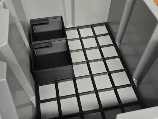 Gridfinity and GRIPS for Seville Classics rack