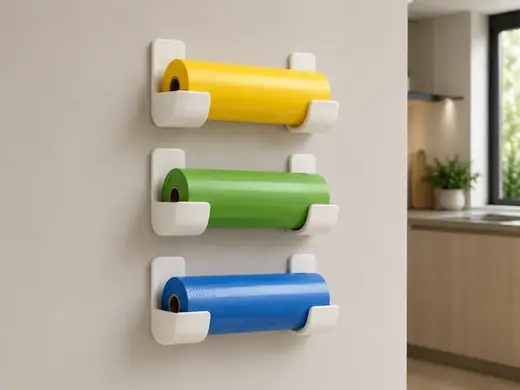 Wall Roll Holder: Foil, Wrap & Trash Bags