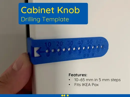Cabinet Knob Drilling Template