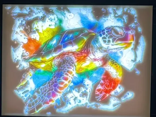 lithophane pastel sea turtle