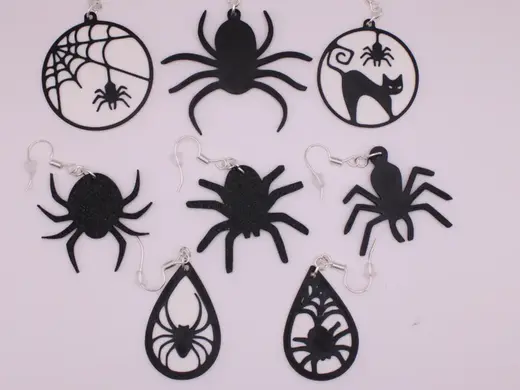 Halloween Earrings pt 15 - Spiders