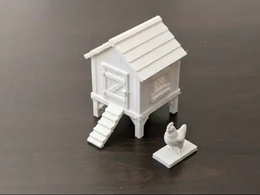 Chicken Coop with Hen – Farm Miniature