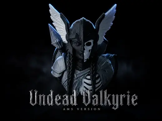 Undead Valkyrie Bust Dark Norse Warrior Sculpture