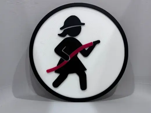 Feuerwehr Piktogramm Türschild Umkleiden (m/w)