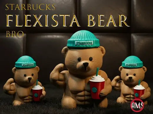 STARBUCKs Flexista Bear–The Swole Holiday Bearista