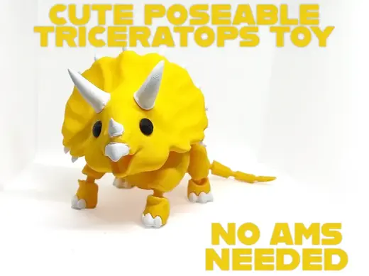 Cute Poseable Dino (Trike) Toy