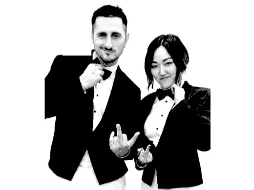 Frenchie and Kimiko - Hueforge