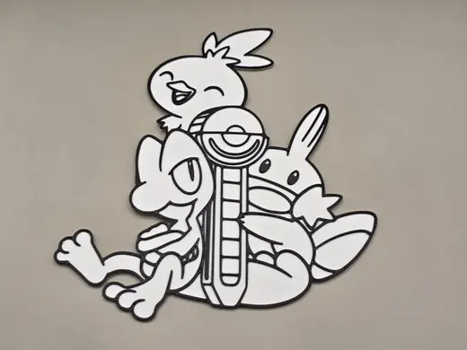 Treecko Torchic Mudkip Friends Coloring Craft