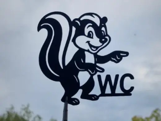 Door WC Pepe the pew sign