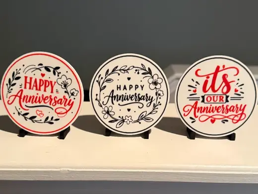 HAPPY ANNIVERSARY COASTERS