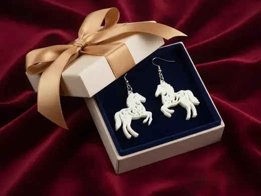 Ethereal Horse Silhouette Earrings