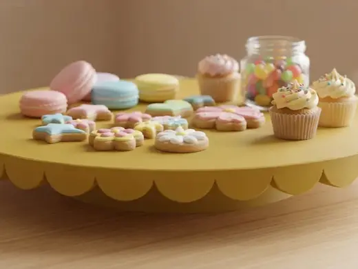 SPRINKLE - Scalloped Edge Dessert & Cake Stand