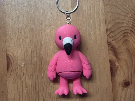 Flexi Flamingo Keyring
