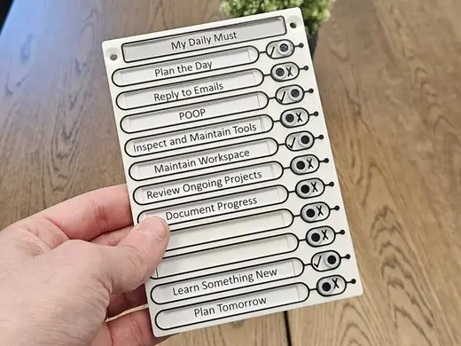 Checklist Board - printed in place