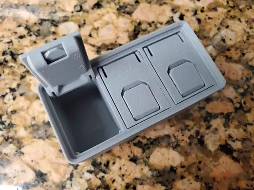 Gridfinity 1x2 Bins with Latching Lids v1.0