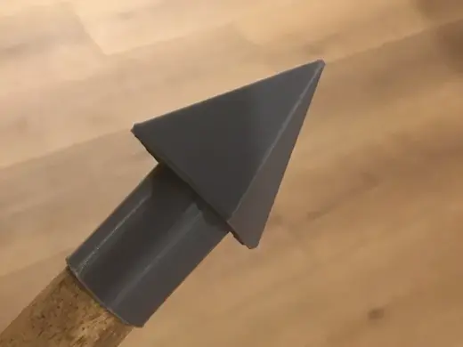 Spear head for 1/2 inch wide stick