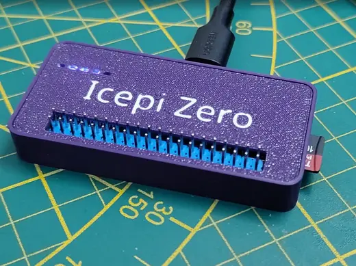 Icepi Zero case with room for pin-header
