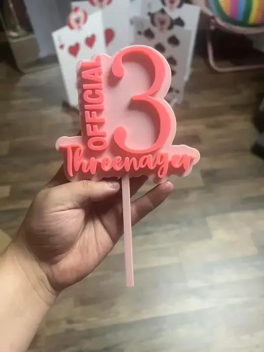 cake topper threenager