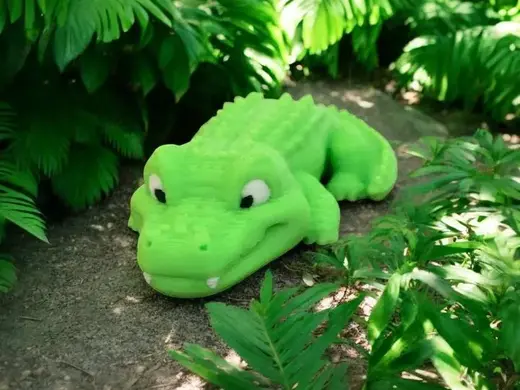 Precioso cocodrilo verde