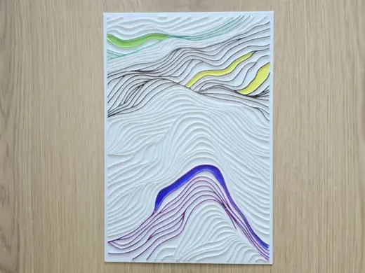 Line Art Topography Coloring Color Sheet Decor