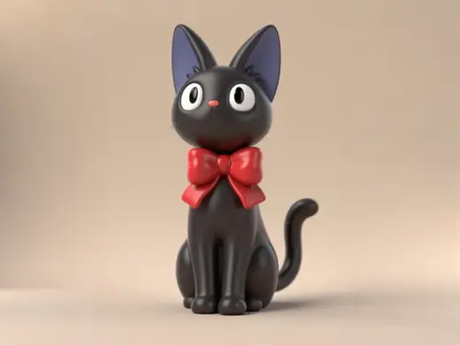 黑猫吉吉-魔女宅急便-宫崎骏动漫周边摆件涂色玩具