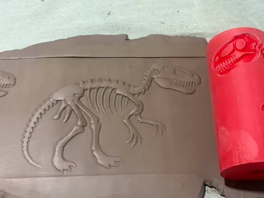 Texture Roller – T-Rex Skeleton Fossil