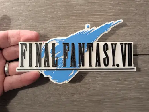 Final Fantasy 7 VII logo sign plaque 2-sizes