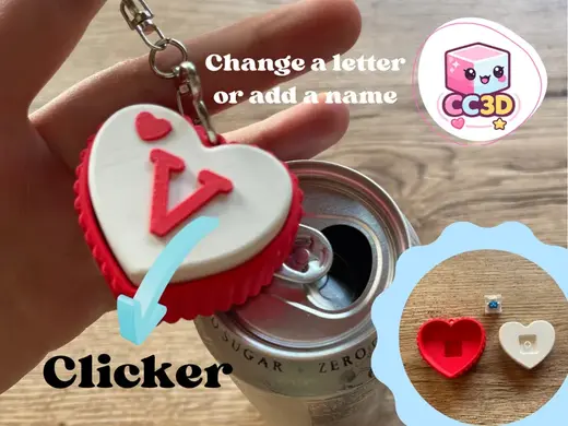Clicker Soda can opener Heart