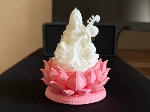 Veena Goddess Saraswati on Lotus