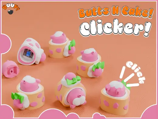 Butts N Cake Fidget Clickers' Toy - Pig