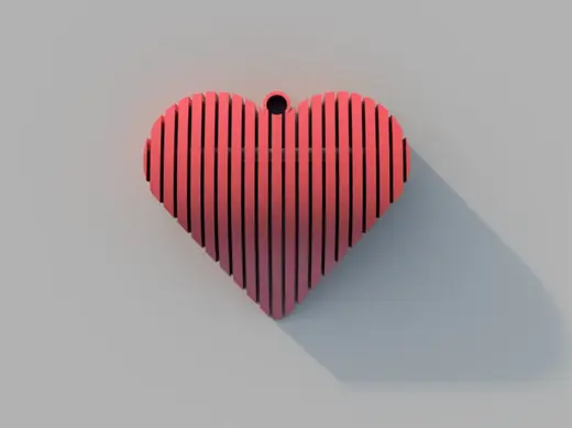 Layered Heart Keychain – Valentine’s Day Edition